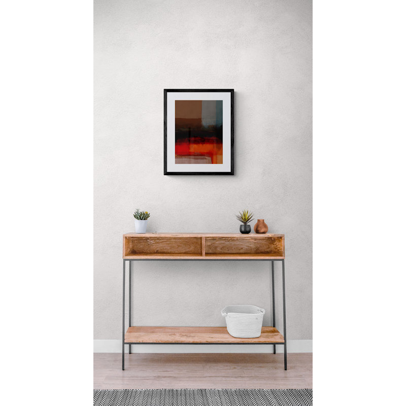 Abstract Print by Angel Estevez, 33" H x 25" W, Black Framed Canvas