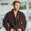 100% Cotton Mid-Calf Bathrobe with Pockets-75051818