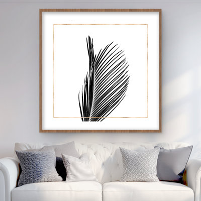 Areca Palm with Gold Line | Botanical Livingroom Print Decor