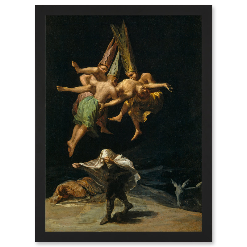Francisco Goya The Witches Flight Witchcraft - Single Picture Frame Print
