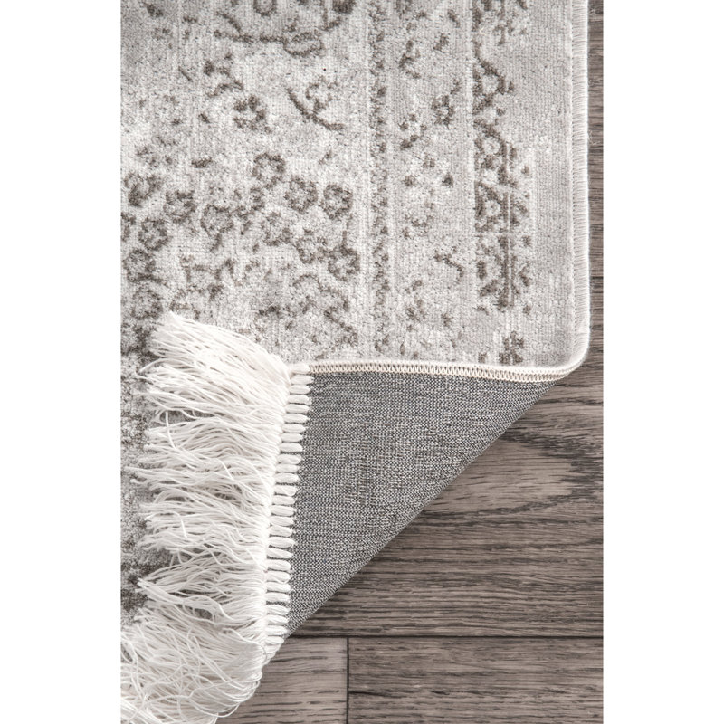 Erma Viscose Oriental Indoor Rug, Rectangle 9' x 12'