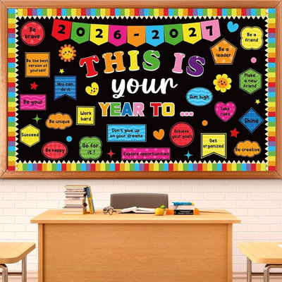 This Is Your Year To Bulletin Board Set – Welcome Back To School Positive Affirmation Classroom Decorations