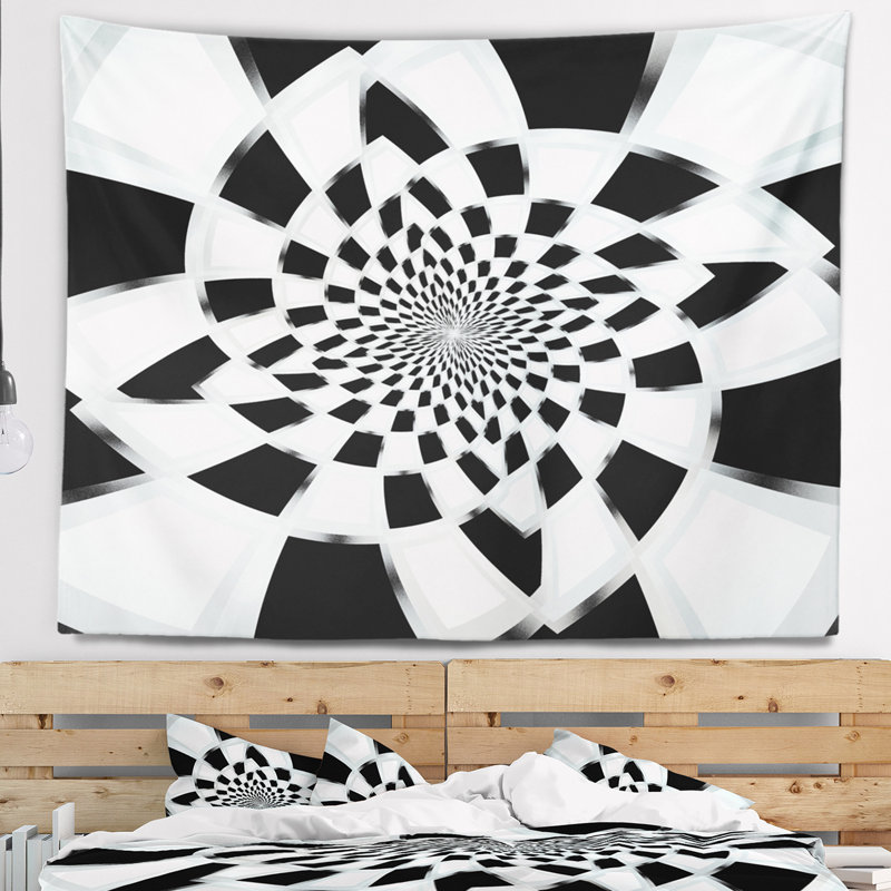 Tapisserie spiral fractal design, H 32 po x l 39 po