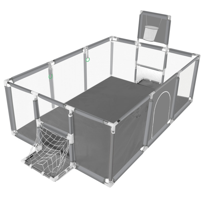 Grande barrière de sécurité pour bébé, gris