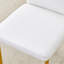 Ensemble de table et de chaises.Une table de salle à manger ronde en verre trempé transparent de 35 po - Support et base en métal doré.