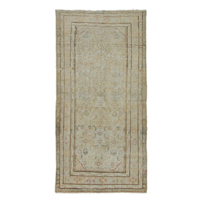 Antique One-of-a-Kind 4'9" X 9'7" Hand Knotted Area Rug