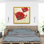 Trois fleurs rouges avec texture - toile florale romantique