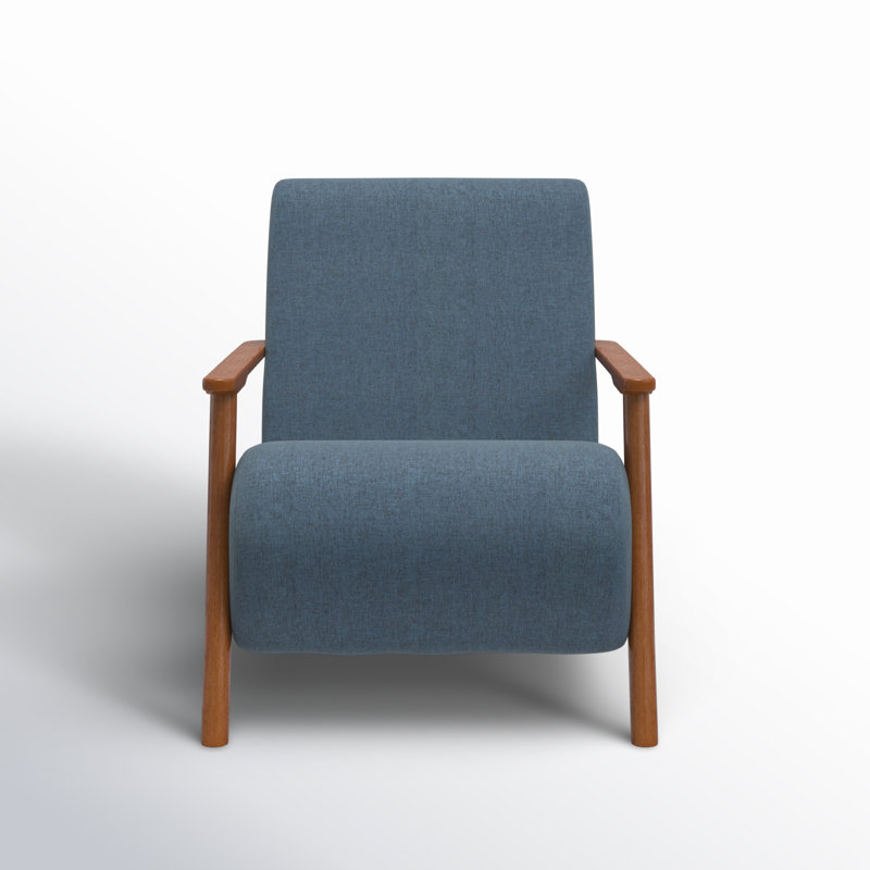 Andablo Upholstered Armchair, Plush Blue Linen