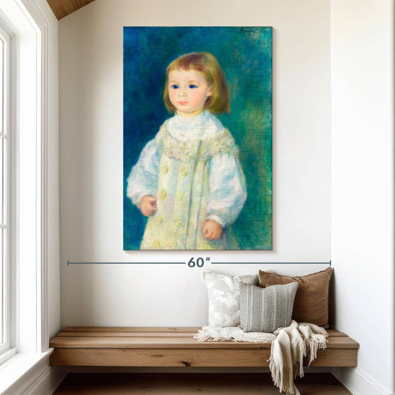 Leisha Lucie Berard enfant en blanc, H 51 po x l 34 po