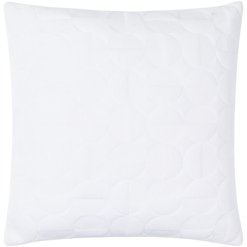 Coussin décoratif en coton, 18 po x 18 po, Blanc, Duvet