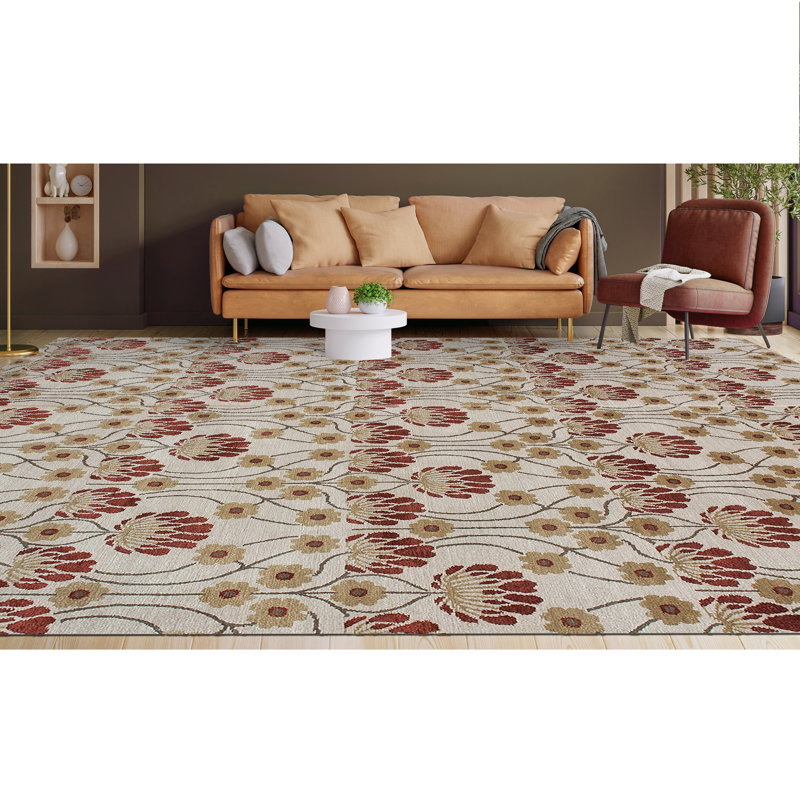 Floral Area Rug, Rectangle 8' x 10'