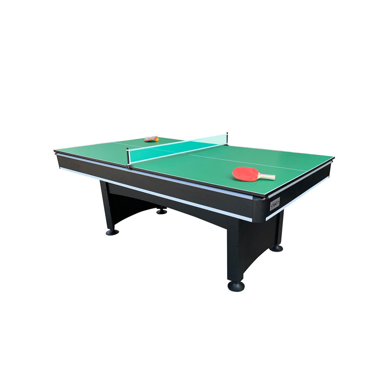 SIMBAUSA 7 FT Multi Games Pool Table Red Air Hockey Table Tennis Table Top  – Strike