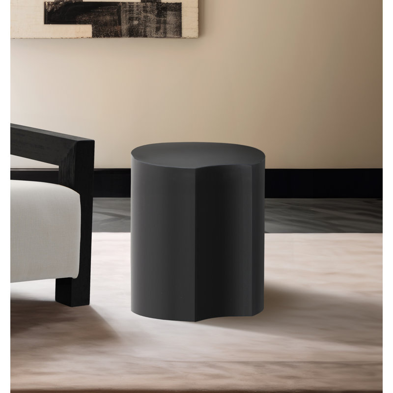 Table de bout Hylie, Noir / noir mat, H 20 po x l 18 po x P 18 po