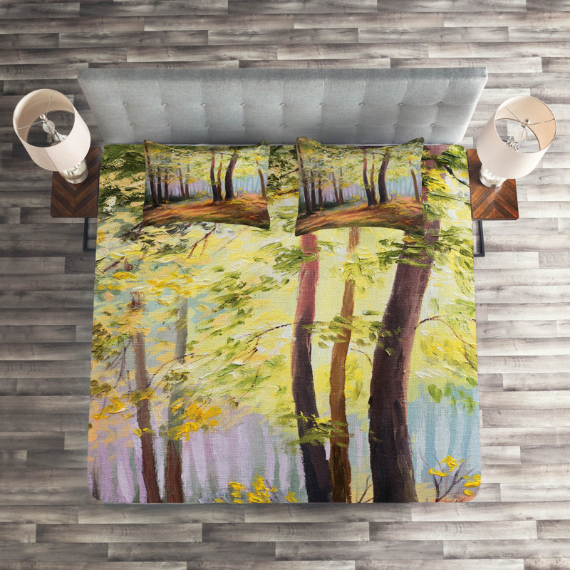 Rustic Polyester Floral Coverlet