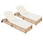 Rattan Patio Chaise Lounge With 5-Position Backrest, Cushion And Wheels-1050372510