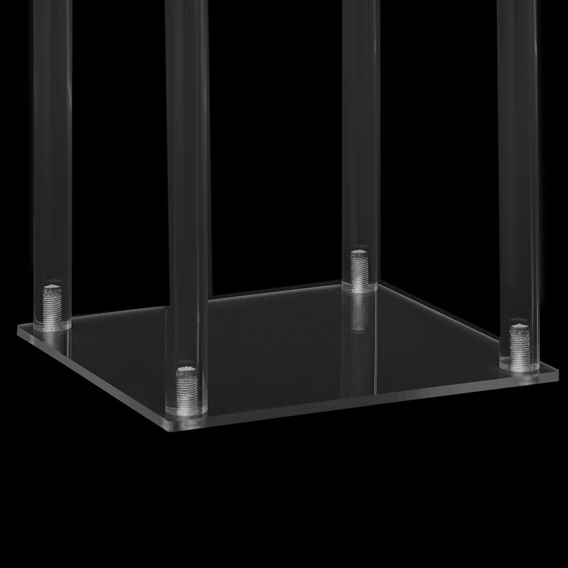 Support de mariage transparent, support de colonne de vase à fleur géométrique
