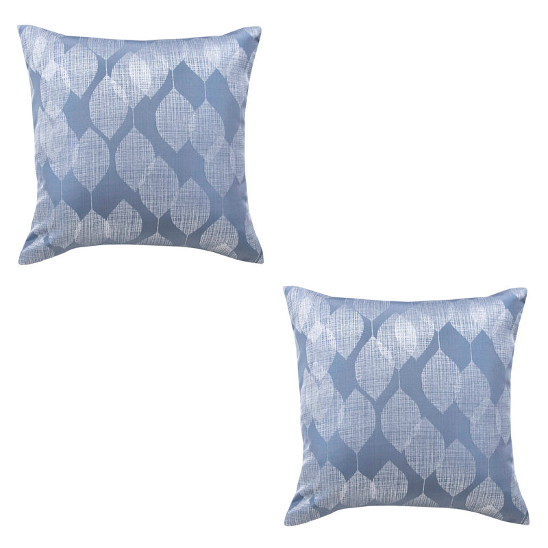 Halo Pack of 2 Cushions with Filling, Blue