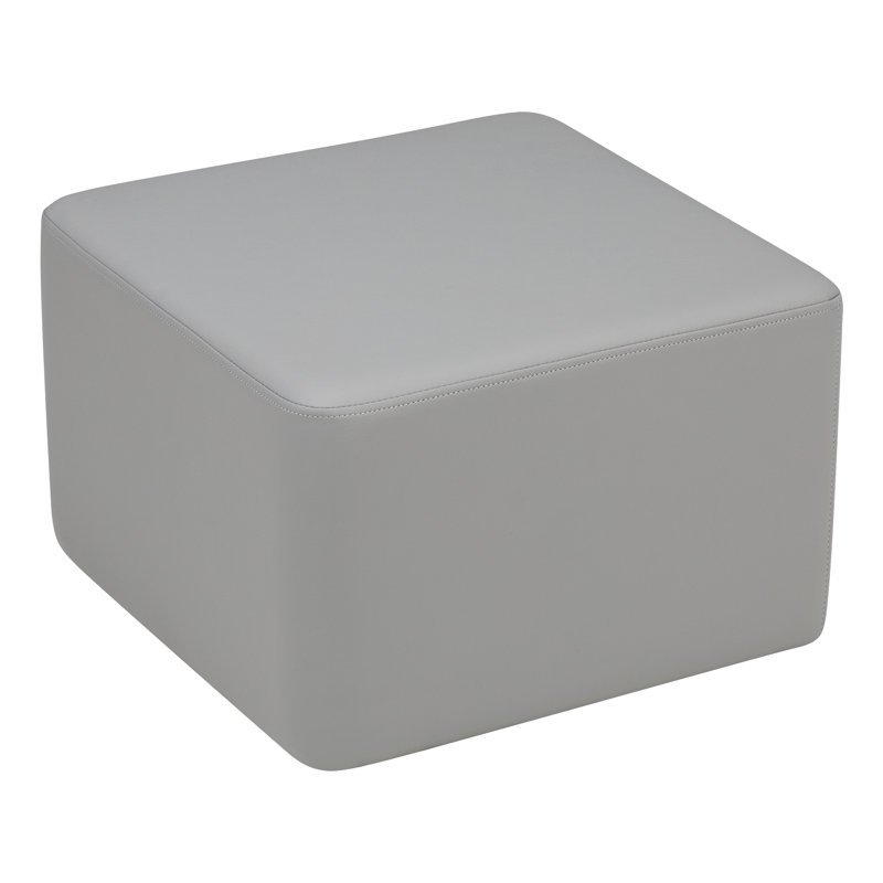 Tabouret à cubes structurés de Learniture, H 12 po x l 18 po x P 18 po, Gris clair, Non
