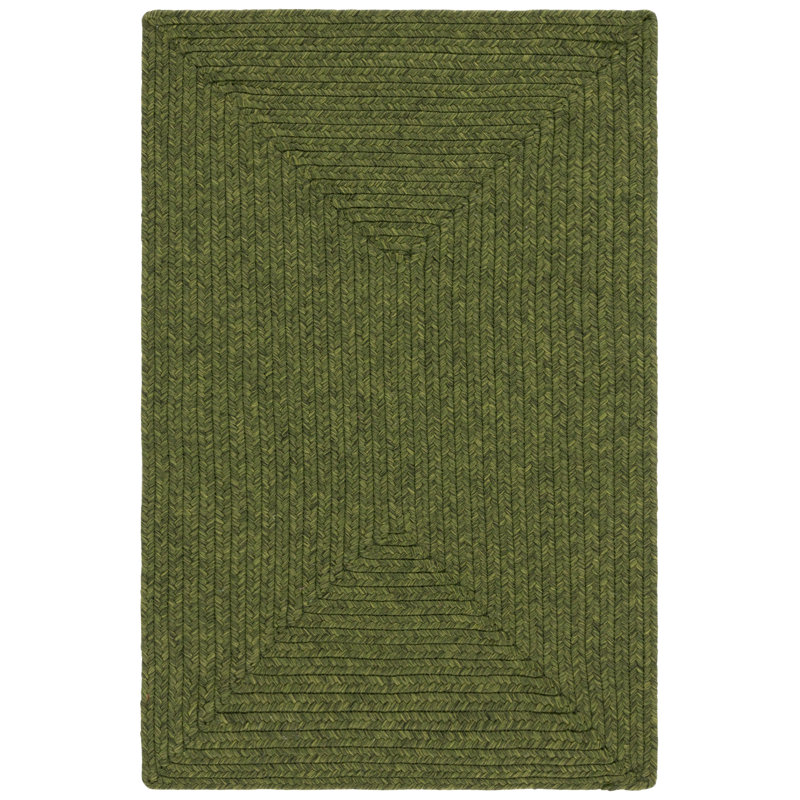 Lakehurst Solid Green Indoor/Outdoor Rug, Rectangle 61cm x 91cm