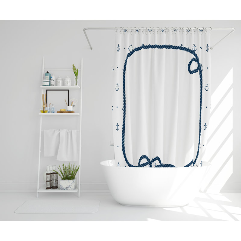 Sylvia Polyester Shower Curtain Set, 168cm H x 168cm W