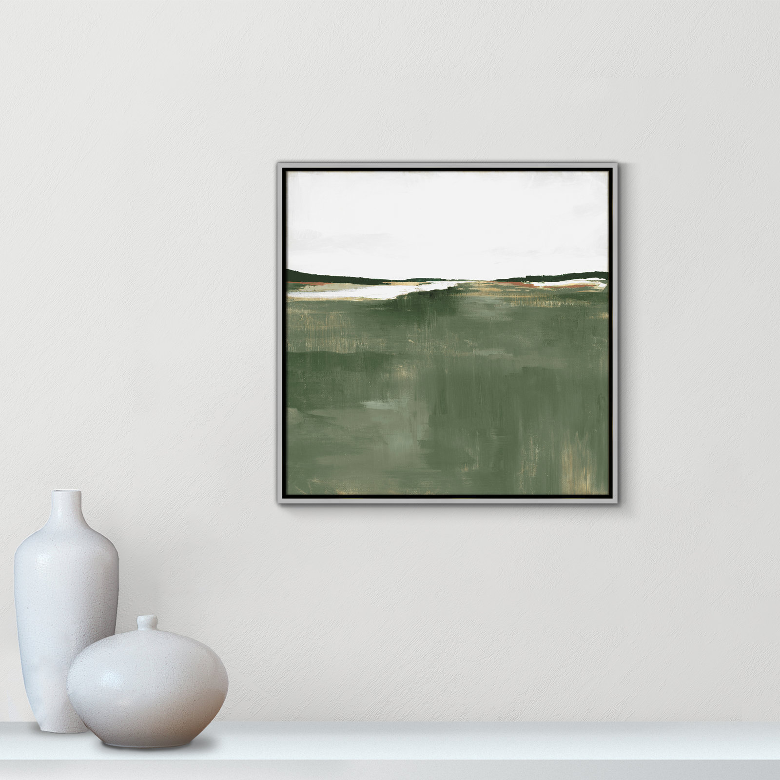 Dauntsey "Green Sea" Print by Isabelle Z, 25.5" H x 25.5" W, Silver