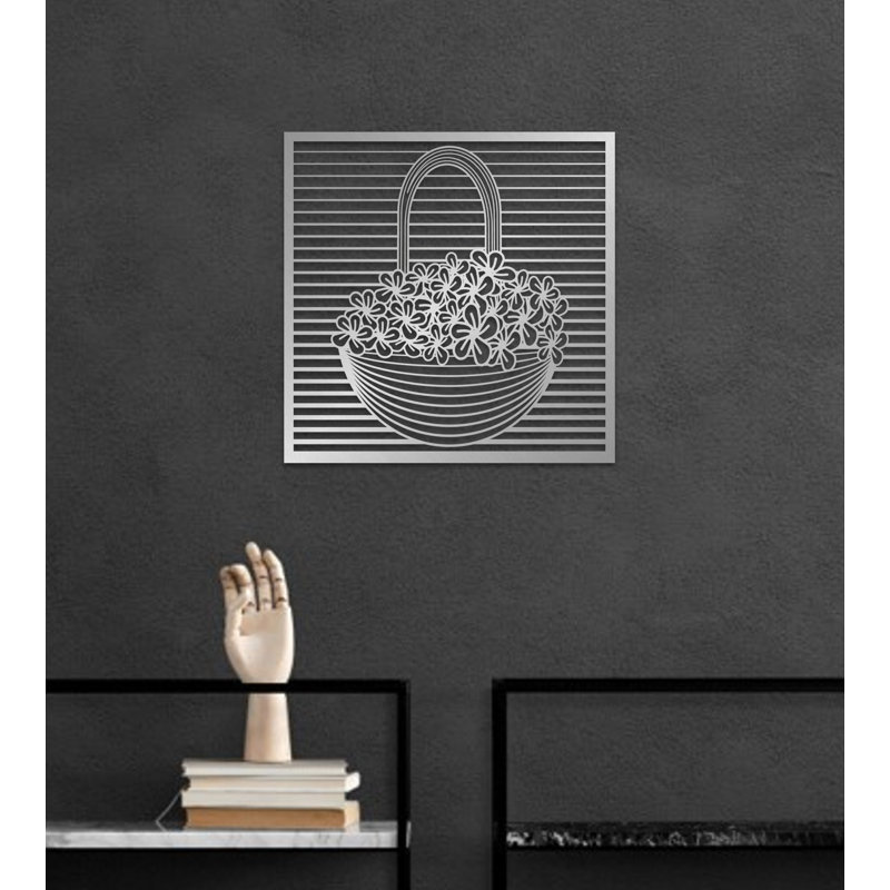 Fleurs, décoration murale en métal, art mural moderne pour le salon, nouvelle maison et bureau, cadeau de pendaison de crémaillère