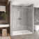 60'' W x 76'' H Single Sliding Frameless Shower Door with 5/16"(8mm) Clear Tempered Glass