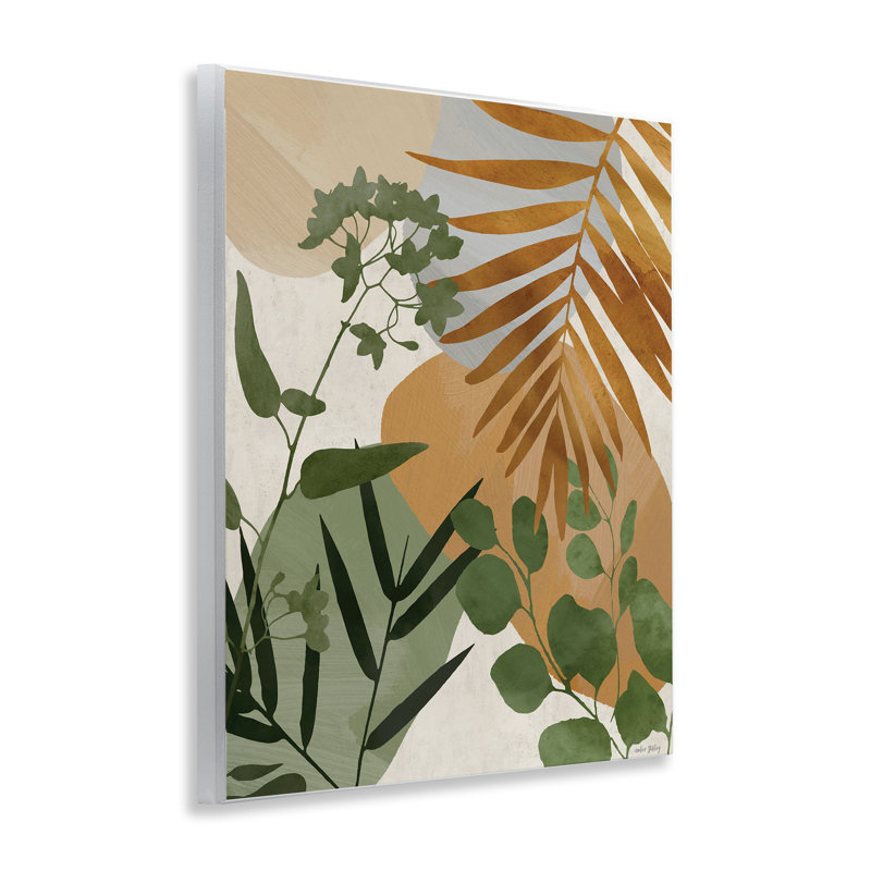 Plaque murale Earthy Tropical Leaves, design par Amber Sterling
