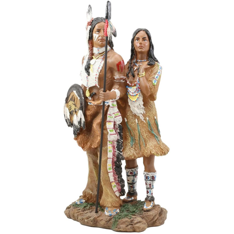 Sculpture de couple d'amérindiens