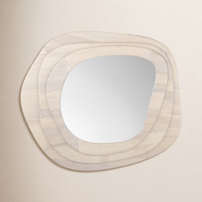 Slater 48" Asymmetrical Wood Wall Mirror