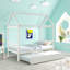 Structure de lit simple en bois massif avec lit gigogne simple, aucun sommier requis