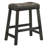 Rustic Backless Counter Stool Of 2, 25-Inch Wooden With Leather Cushioned Seat, Distressed Finish, Frame For Bar And Kitchen Island, Space Design 2 Design, Dining Breakfast Bar, Comfortable Stylish