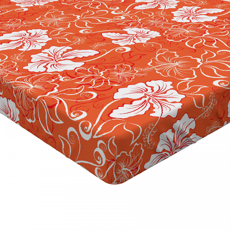 Microfiber Floral Fitted Sheet, Full Fitted Sheet