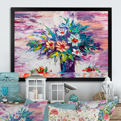«Life Style Multicolor Flowers Vase III», reproduction sur toile