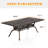 Kamuran Rectangular Outdoor Dining Table Umbrella Hole , 41.7 " W 86.6 " D