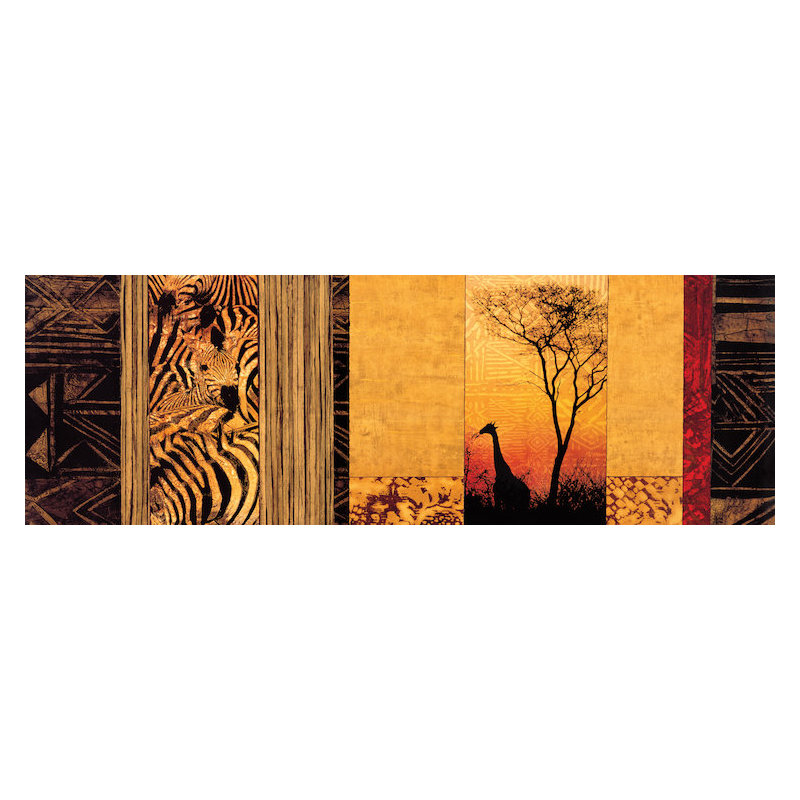 «African Plains» par Chris Donovan - impression panoramique, H 12 po x l 36 po x P 1,5 po
