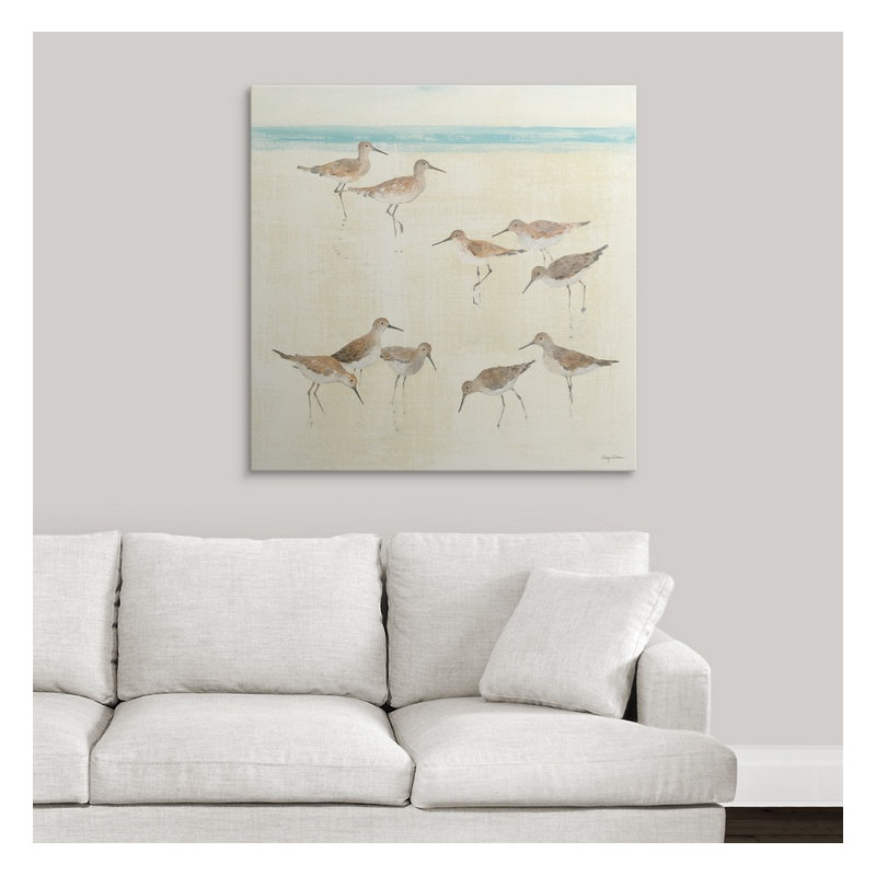 «Sandpipers» Butters, reproduction d'art, H 35 po x l 35 po x P 1,5 po, Toile