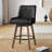 Extra-Wide 360° Swivel Bar Stool With Pocket Spring Seat & Solid Wood Base-1781230770