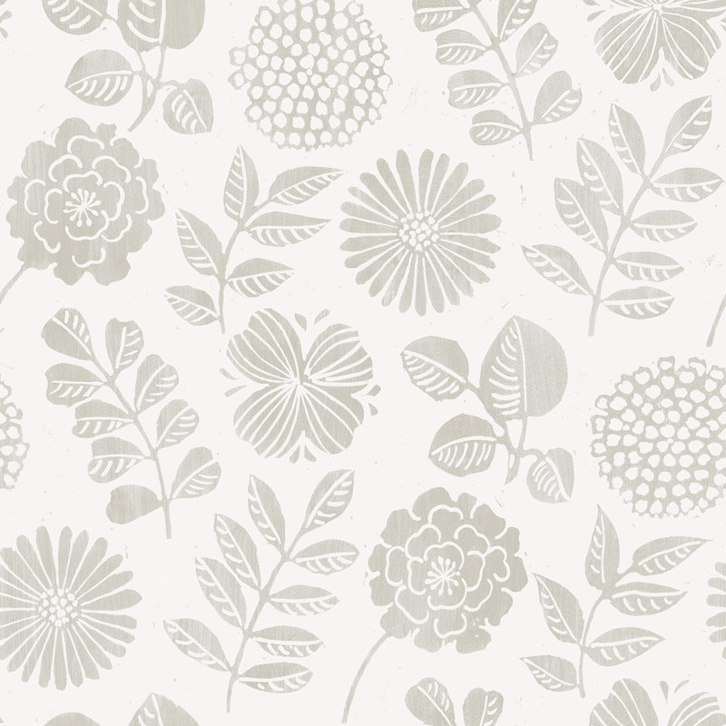 Rouleau de papier peint L 33 pi x l 20,5 po, Gris clair