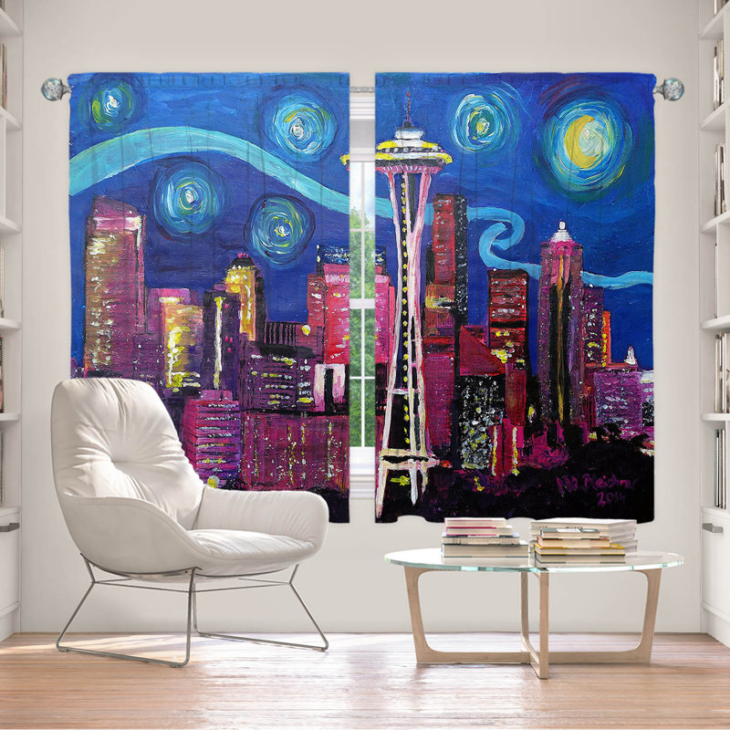 Adriti Room Darkening Curtain Pair, 40" W x 52" L