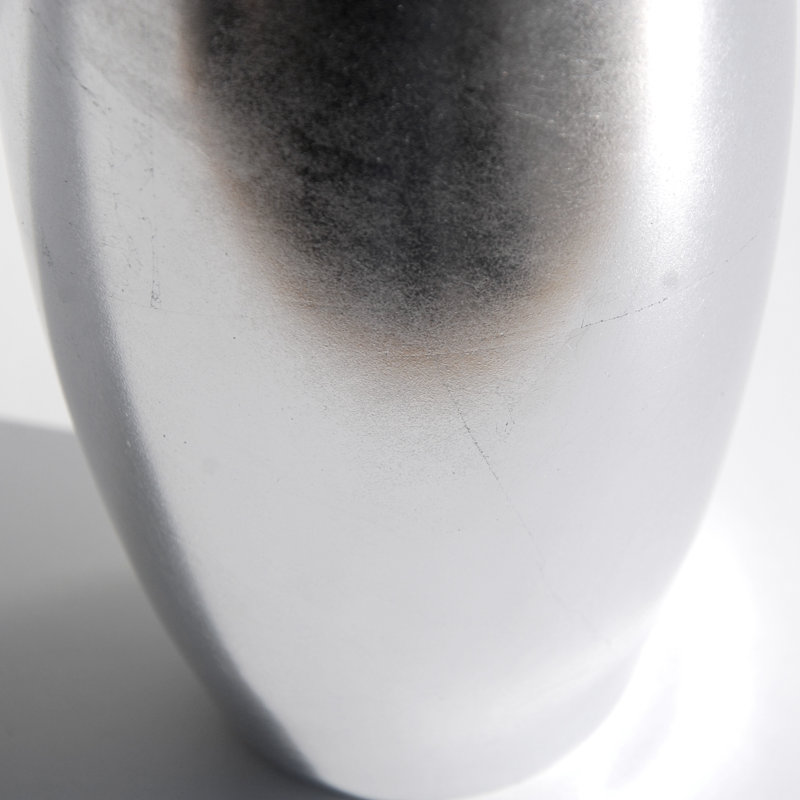 Eman Handmade Glass Table Vase, Silver