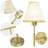 Dimmable Wall Lamp With Switch, Industrial Rustic Iron Wall Sconce For Bathroom And Hallway Decor, Set Of 2