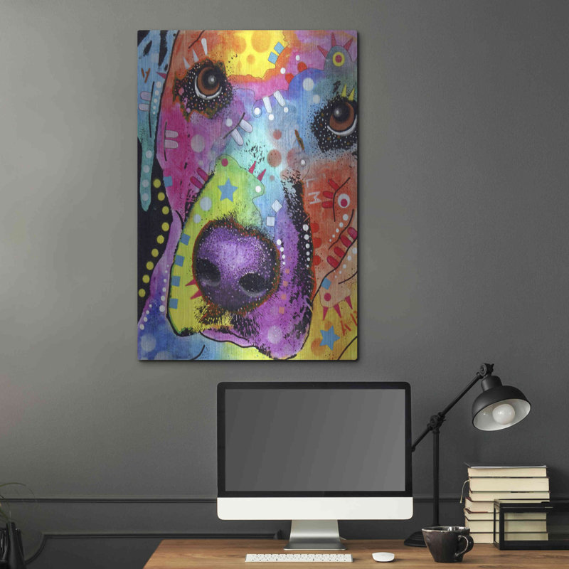 "Gros plan Labrador" par Dean Russo, H 36 po x l 24 po