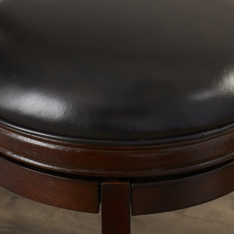 Ingra Swivel Upholstered Counter Stool with Solid Wood Frame, Bar Stool (30" Seat Height)