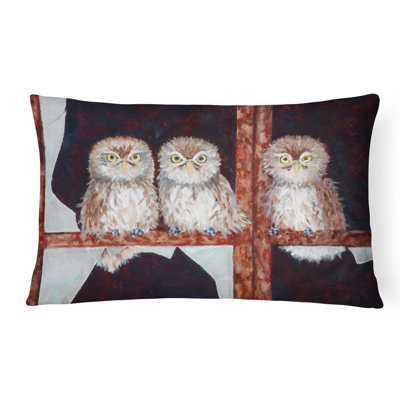 Coussin décoratif d'extérieur 12 po x 16 po Owls By Ferris Hotard
