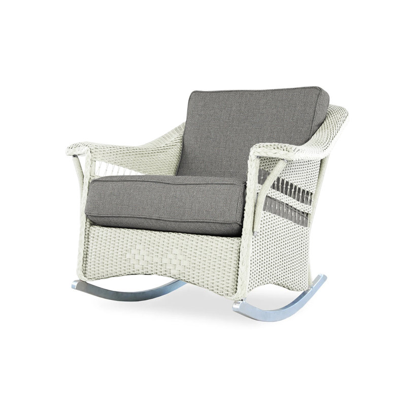Nantucket Outdoor Rocker Chair, Bright Side Fog, Ivory