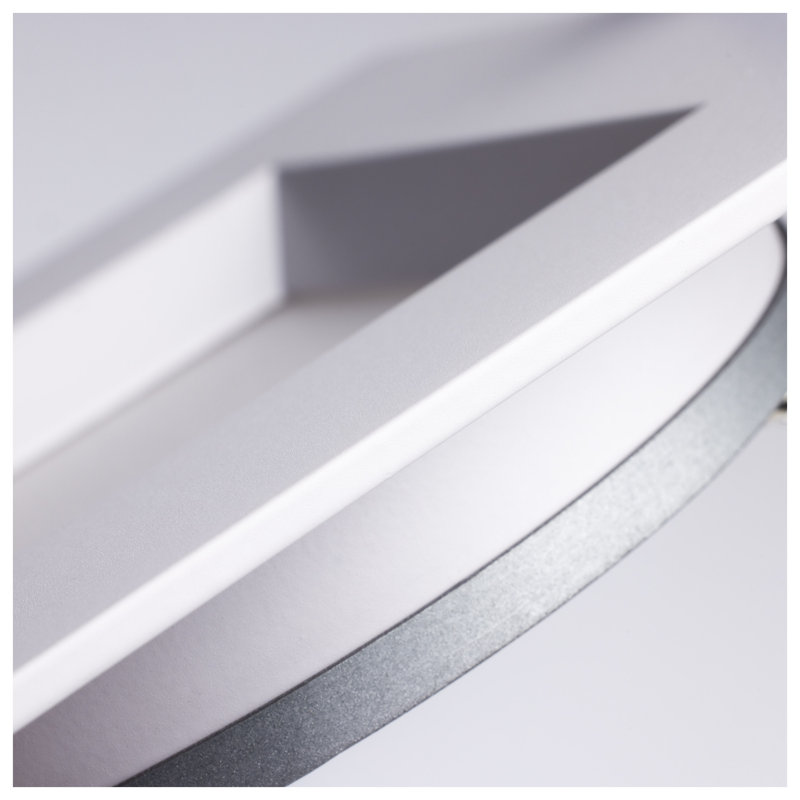9 Watt LED Direct Wire Downlight Slimfit Smooth Baffle 4 Inch CCT Selectable Square Remote Driver White Finish