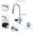 3-in-1 High-Arc Pull-Down Kitchen Faucet with Press-Activated Glass Rinser and Multi-Function Sprayer-118330005