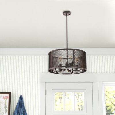 Lustre tambour 5 lumières de style bougie Gosho