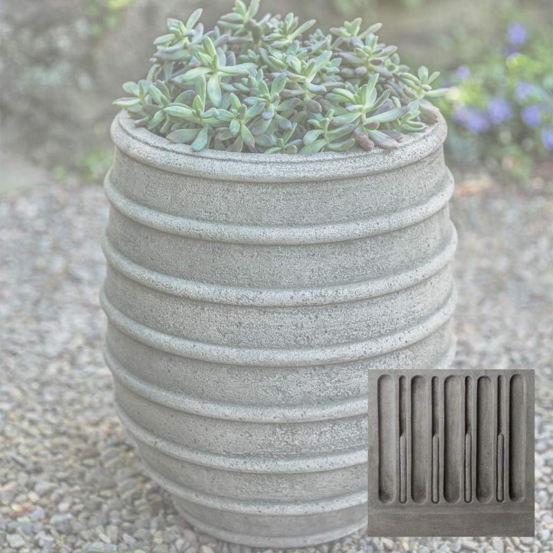 Pot de fleurs en béton coulé Ténériffe, Pierre grise
